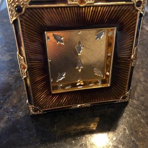 Beautiful Jay Strongwater Enameled Goldtone Picture Frame w/ Swarovski Crystals